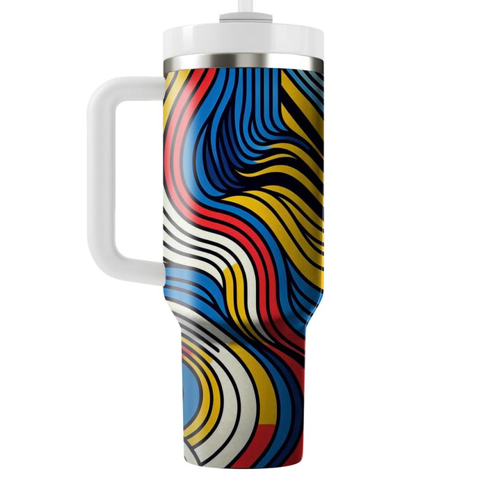 Retro Funky Lines  Unique Tumblers