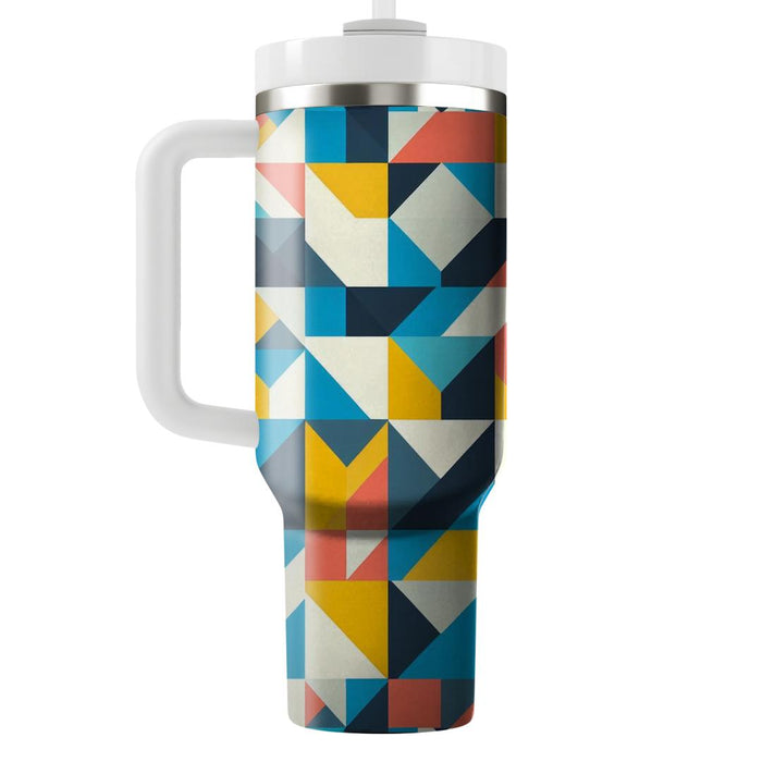 Bold Triangle Composition  Personalized Tumblers