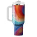 Vibrant Rainbow Ripples  Decorative Tumblers