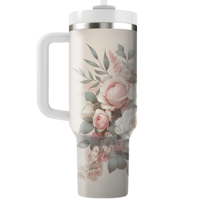 Floral Cascade Elegance  Travel Tumblers