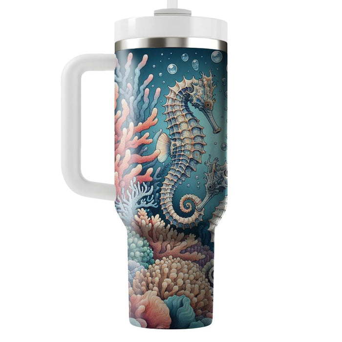 Undersea Seahorse Ballet  Personalized Tumblers