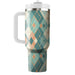 Retro Pastel Argyle  Travel Tumblers