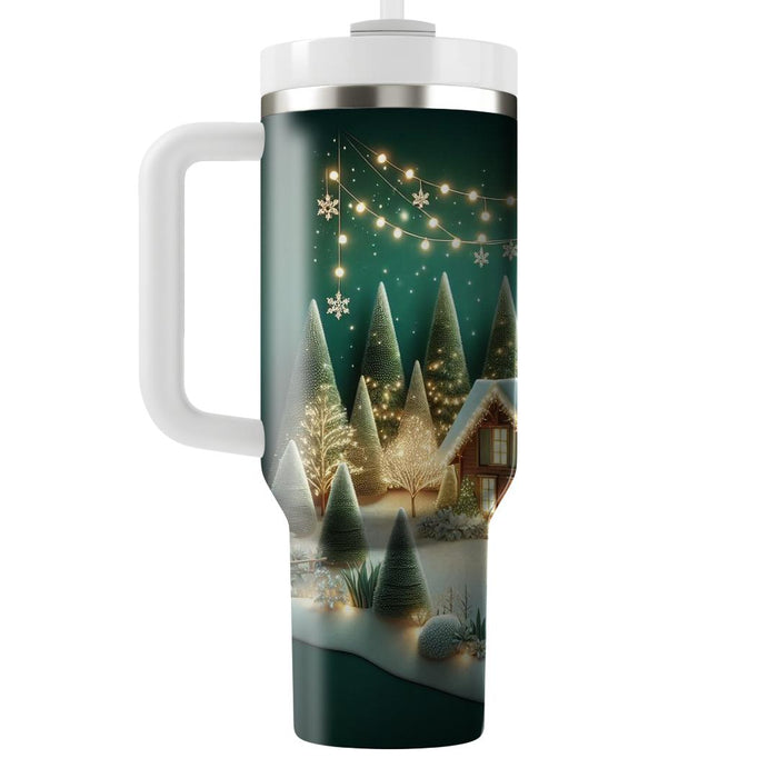 Winter Cozy Cabin Nights  Travel Tumblers