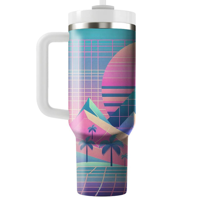 Vaporwave Vista  Tumbler Cups