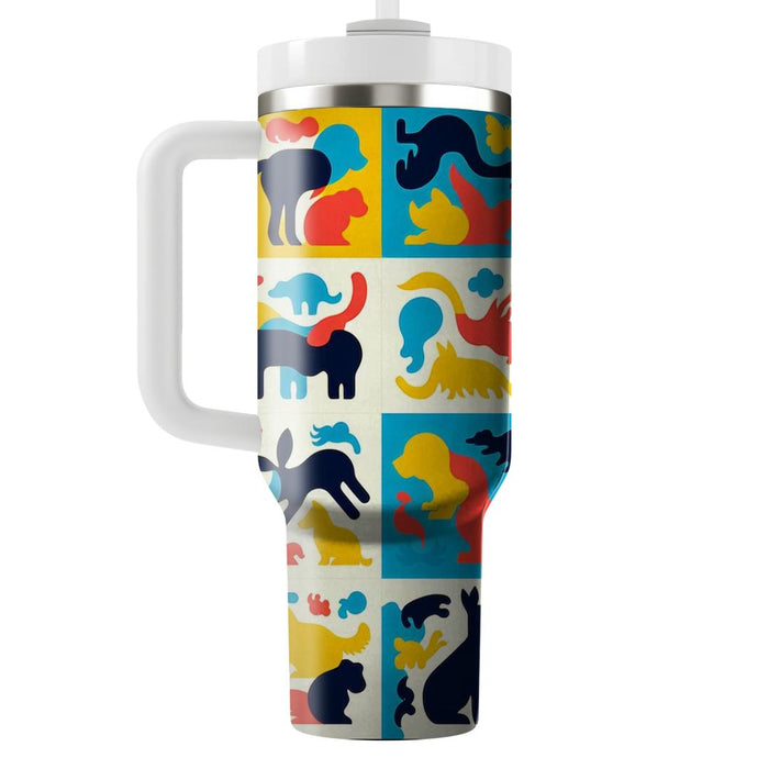 Whimsical Animal Silhouettes  Decorative Tumblers