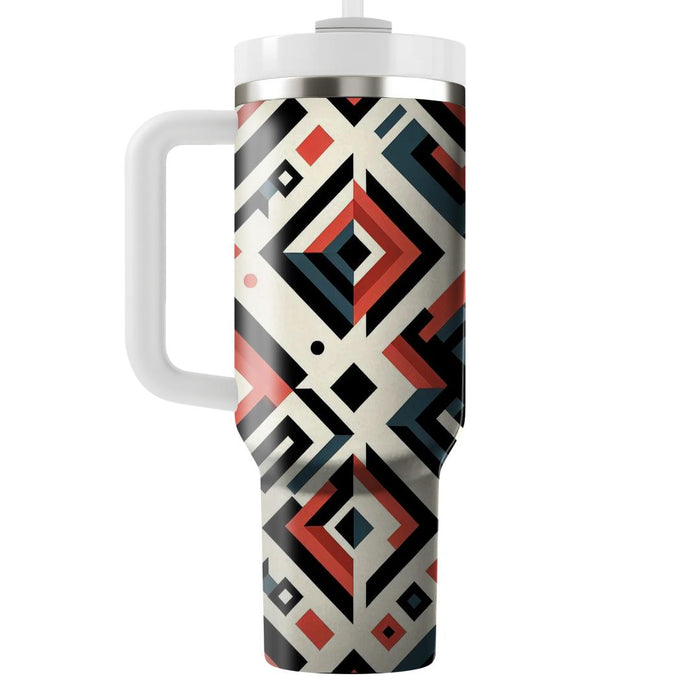 Bold Geometric Diamonds  Tumblers With Lids