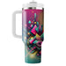 Geometric Patterns And Neon Lights  Tumblers With Lids