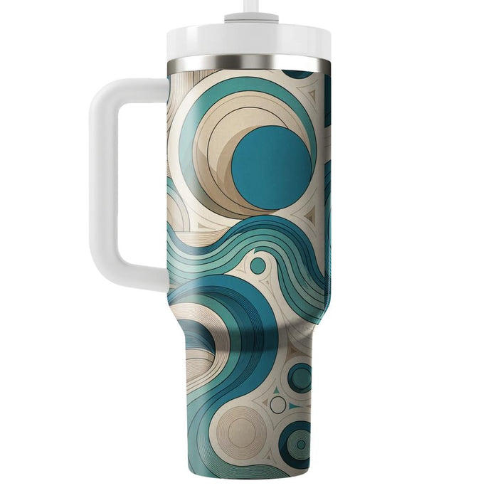 Waves And Circles Fusion  Tumblers For Gifts