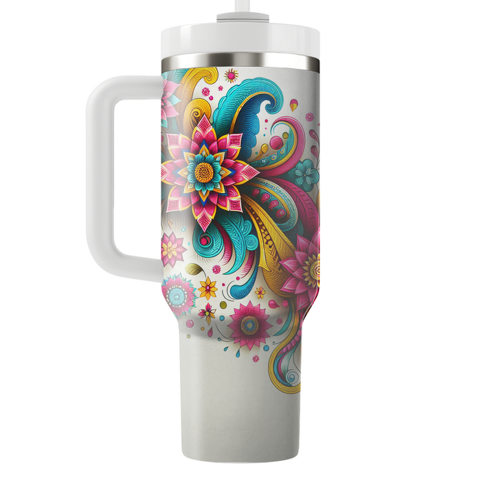 Floral Fiesta - Cultural Blossoms  Tumbler Cups