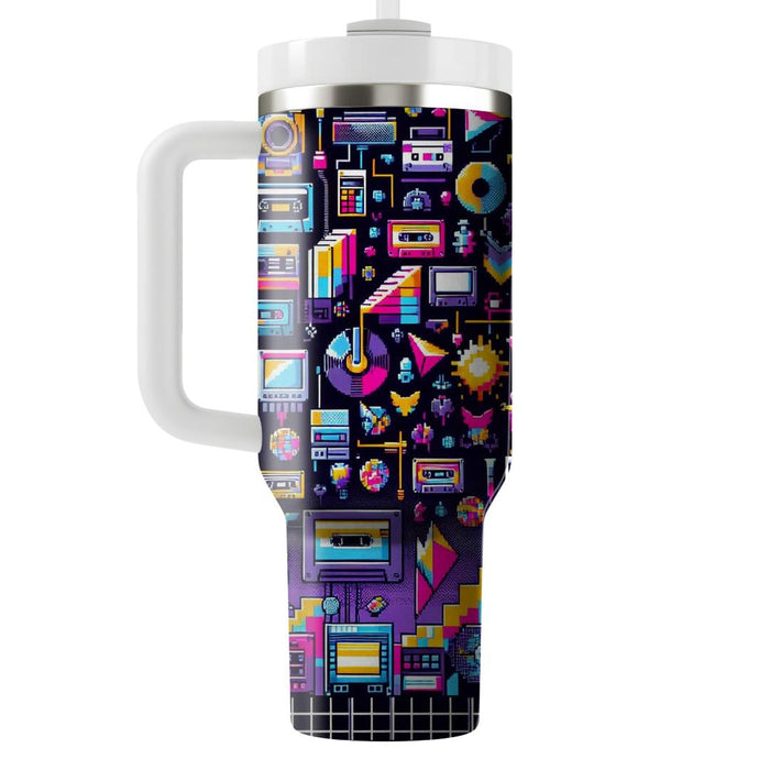 Retro Pixel Party  Unique Tumblers