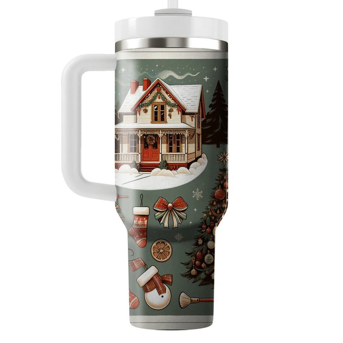 Vintage Christmas - A Retro Holiday  Personalized Tumblers