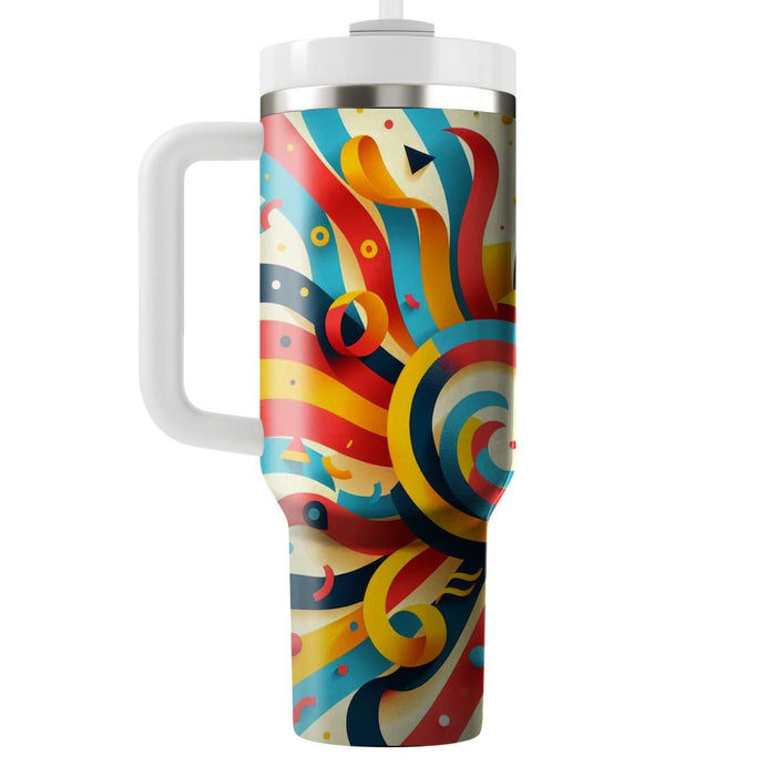 Vibrant Carnival Stripe  Decorative Tumblers