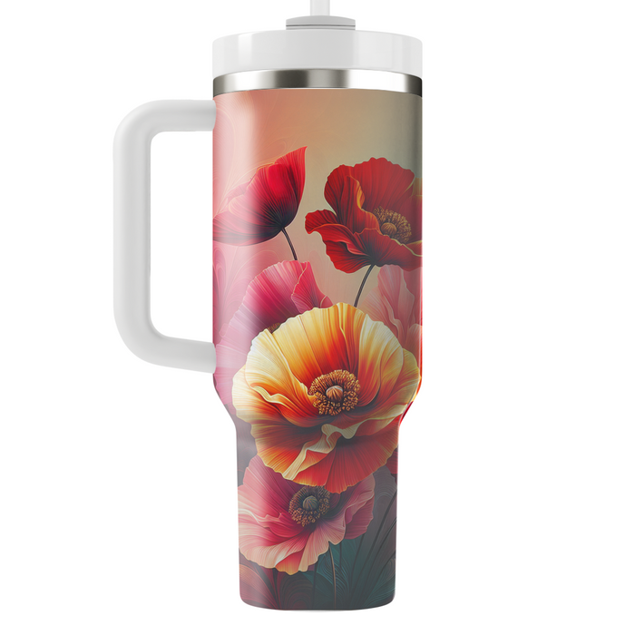 Sunset Poppy Dream  Insulated Tumblers