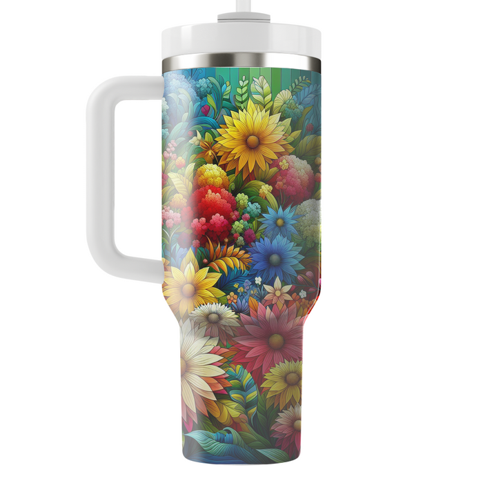 Vivid Garden Harmony  Travel Tumblers