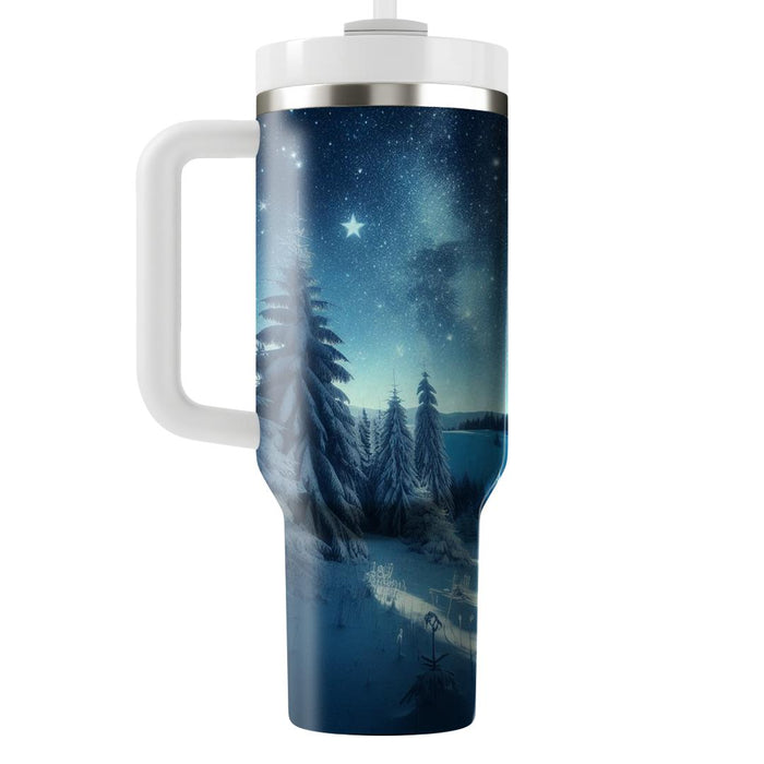 Winter Pines And Stars  Tumblers For Gifts