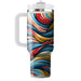 Vibrant Brush Stroke Design  Custom Tumblers