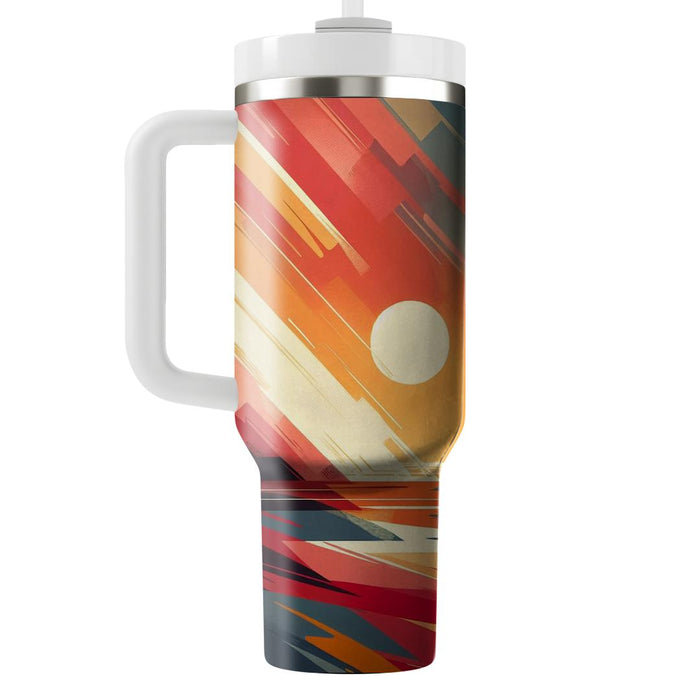 Abstract Sunrise  Tumblers With Lids