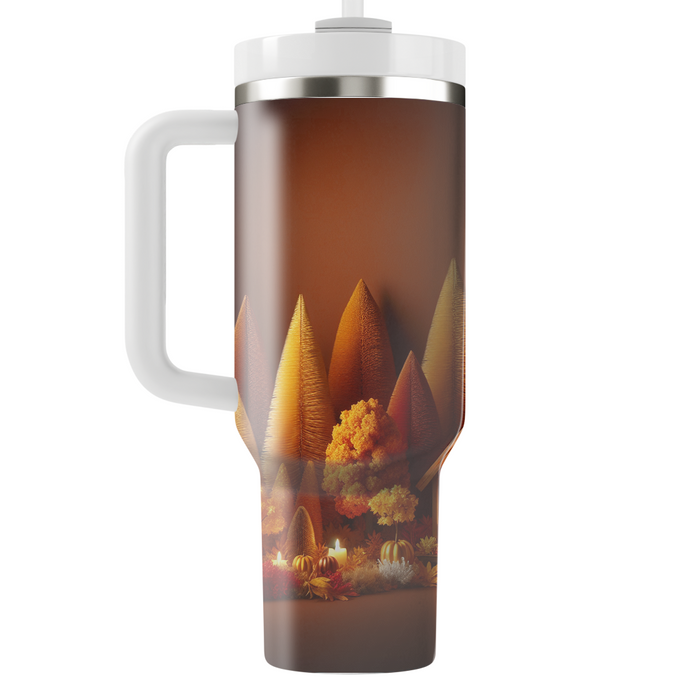 Autumn Cozy Cabin Retreat  Tumbler Cups