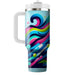 Retro Neon Waves  Unique Tumblers