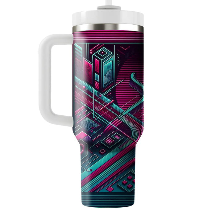 Futuristic Neon  Tumblers With Lids