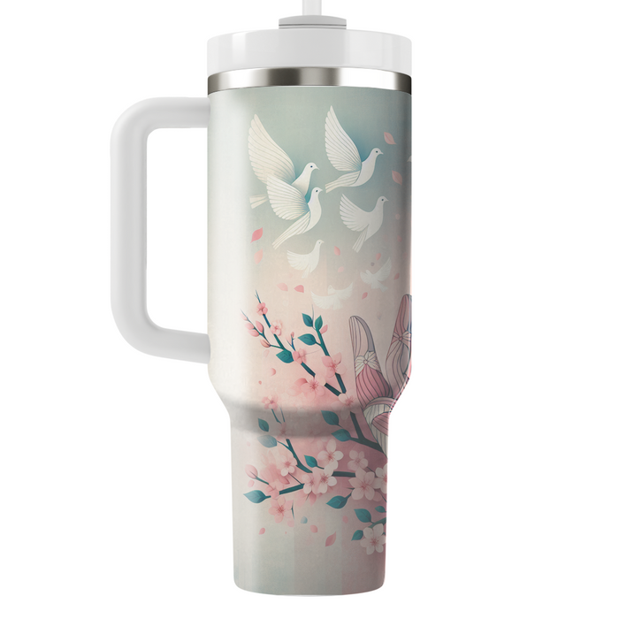 Blossoms Of Unity - International Day Of Peace  Custom Tumblers