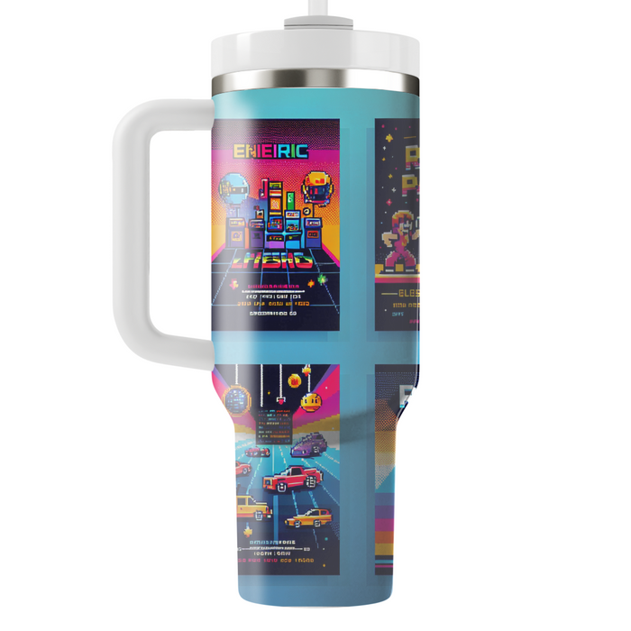 Pixel Art Party Invitation Cards Custom Tumblers