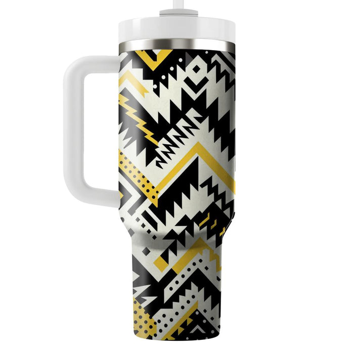 Bold Zigzag Motion  Tumblers With Lids