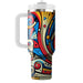 Vivid Spiral Design  Travel Tumblers