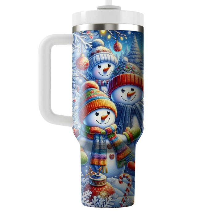 Winter Snowman Celebration  Insulated Tumblers