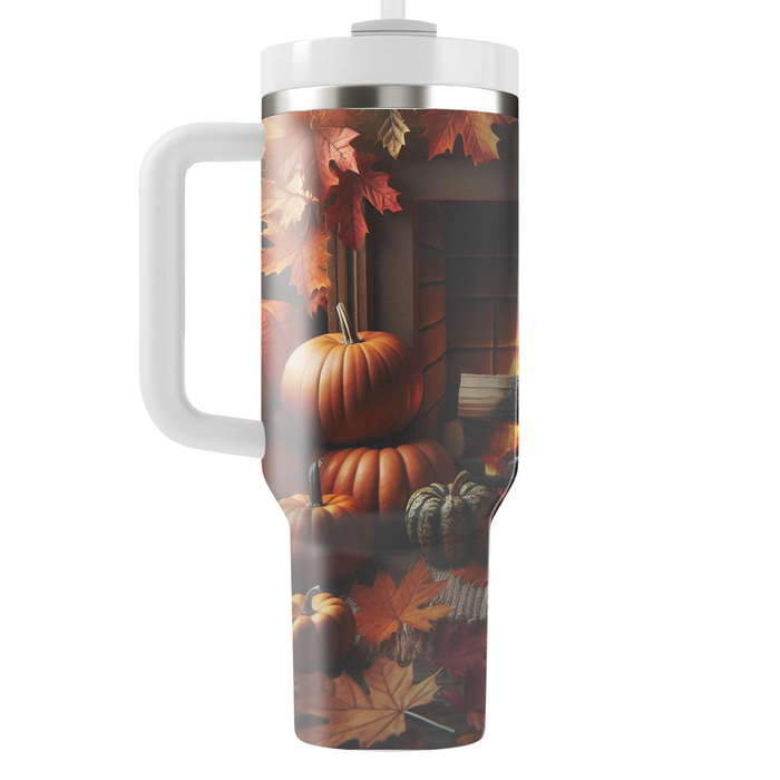 Autumn Cozy Hearth  Personalized Tumblers