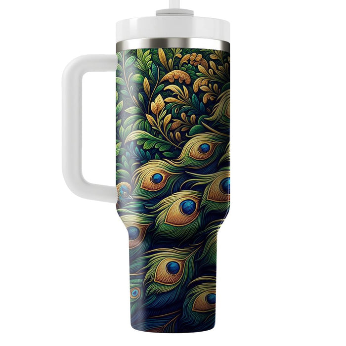 Vivid Peacock Plumage  Decorative Tumblers