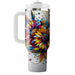 Vibrant Flora Mosaic  Decorative Tumblers