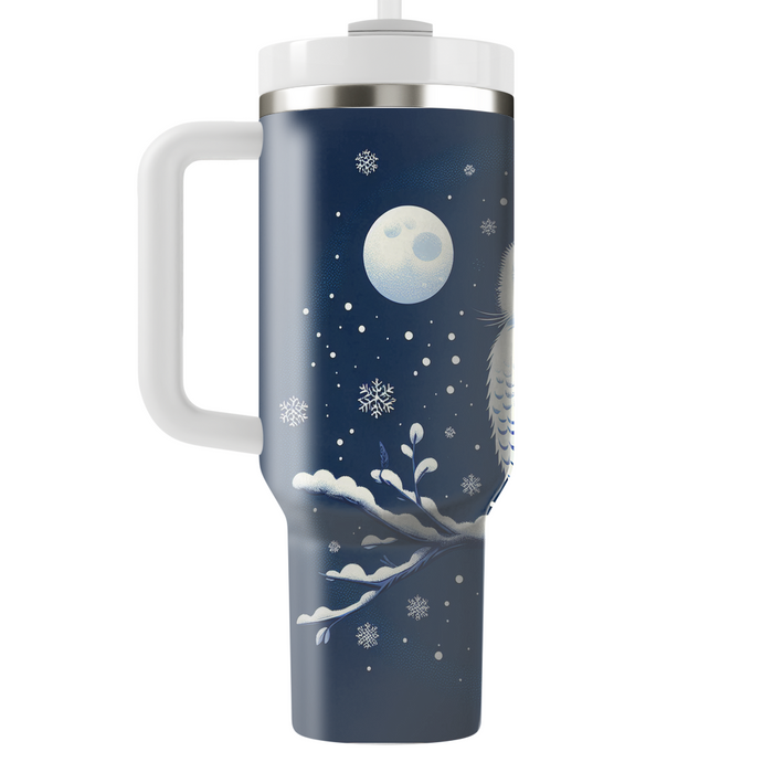 Winter Snowy Owl  Custom Tumblers