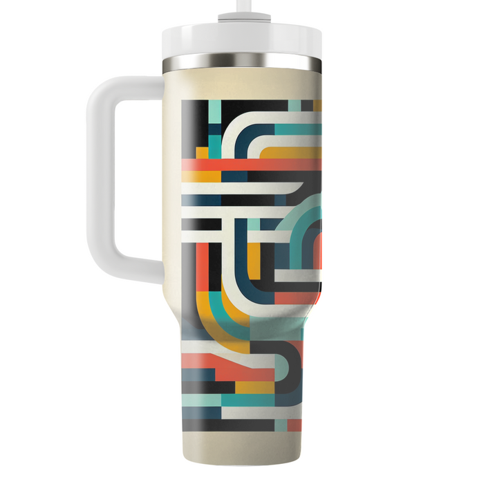 Bold Graphic Stripes Tumblers With Lids