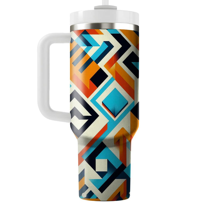 Geometric Arrow Rhythm  Personalized Tumblers