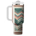 Vintage Boho Chevron  Tumblers With Lids