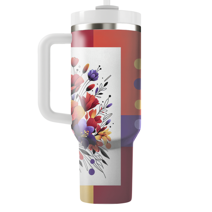 Artistic Floral Medley  Custom Tumblers