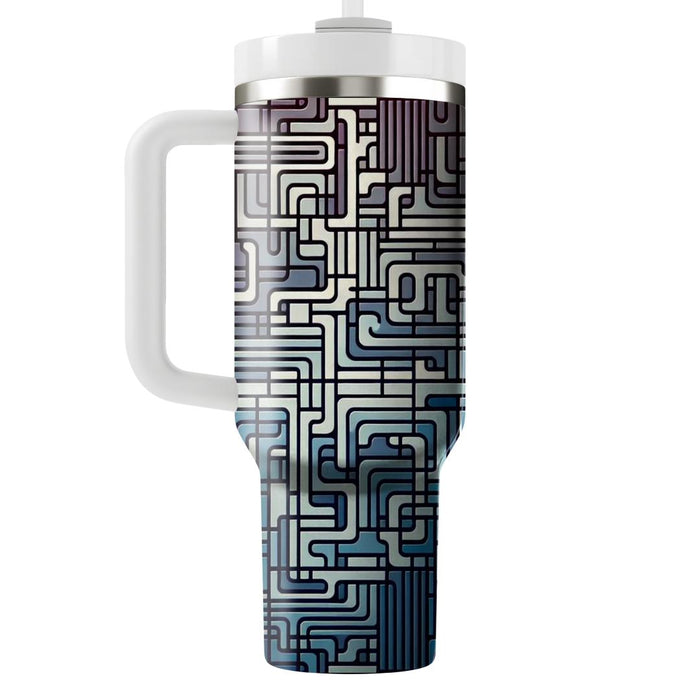 Futuristic Circuit Grid  Decorative Tumblers