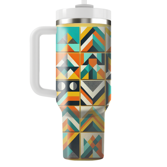 Bold Geometric Triangles  Personalized Tumblers