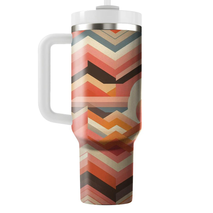 Sunset Chevron Harmony  Personalized Tumblers