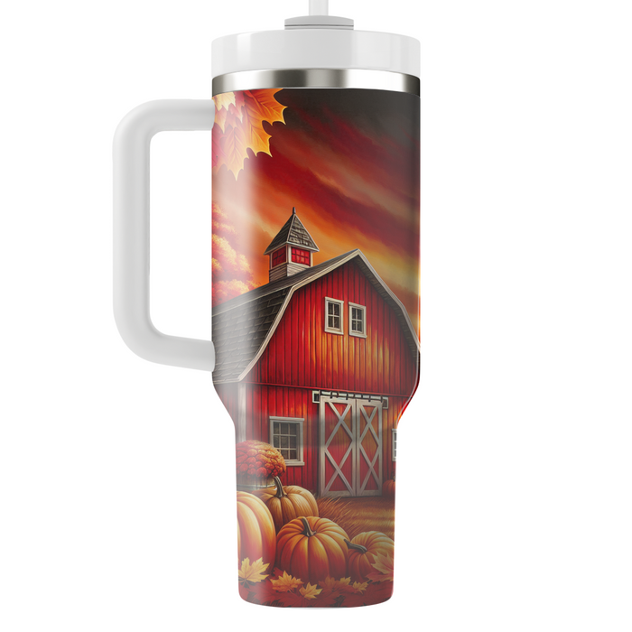 Autumn Rustic Barn  Travel Tumblers