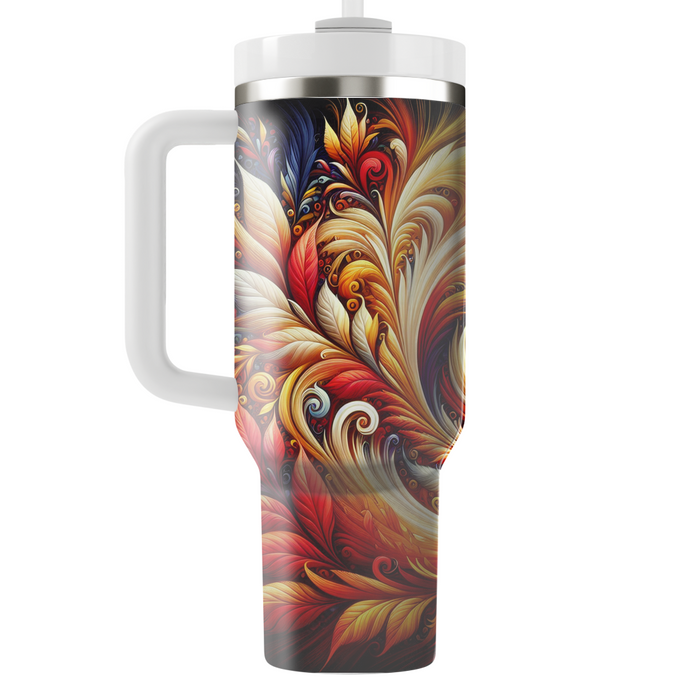 Autumn Leaf Swirl  Travel Tumblers