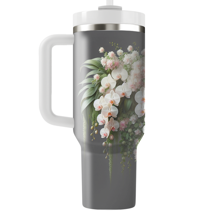 Elegant Orchid Cascade Tumbler Cups