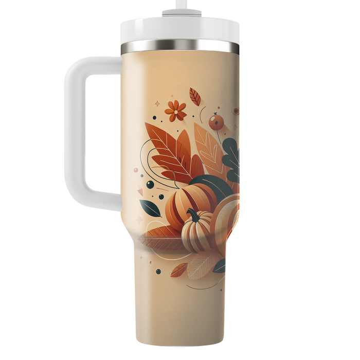 Whimsical Harvest - Eclectic Thanksgiving  Tumbler Cups