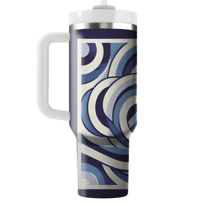 Abstract Spiral Flow  Tumblers With Lids