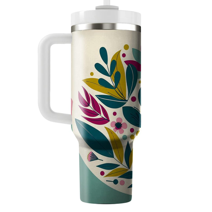 Retro Floral Fusion  Tumblers With Lids