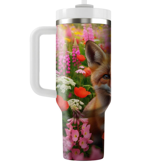 Floral Fox Enchantment  Decorative Tumblers