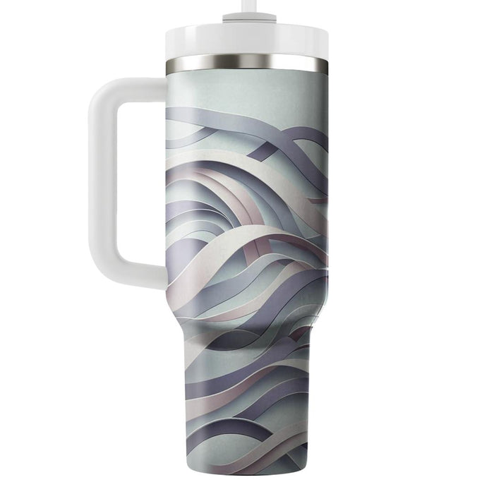 Twisting Ribbon Design  Tumblers With Lids