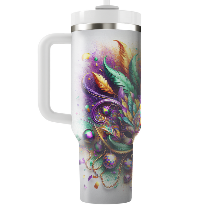 Vibrant Echoes - Mardi Gras  Decorative Tumblers