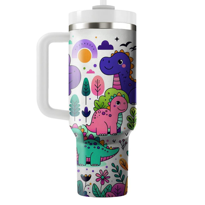 Whimsical Dino Friends  Custom Tumblers